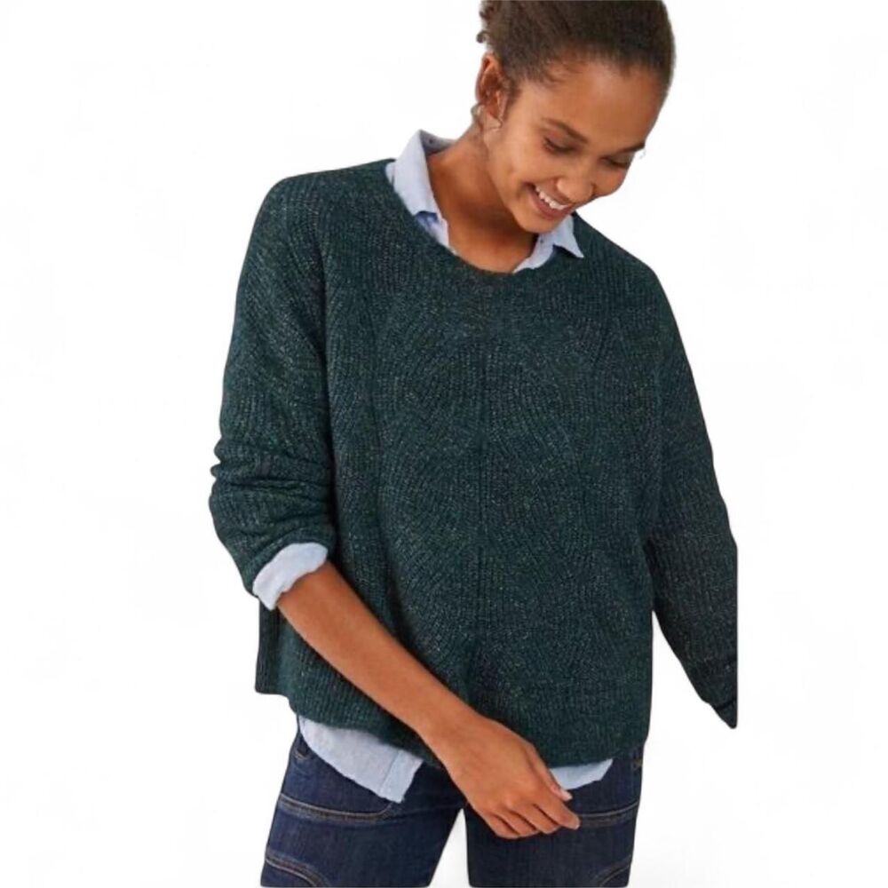 Blue Anthropologie Sweater with Silver Specks